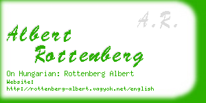 albert rottenberg business card